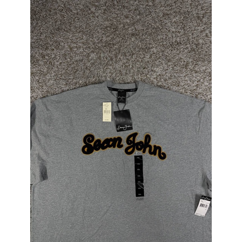 Vintage Y2K Sean John XXL Embroidered Logo Long Sleeve Tee Hip Hop Skate Gray - Picture 2 of 13